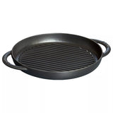STAUB Runde Grillpfanne aus Gusseisen, Schwarz