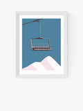 EAST END PRINTS Keeler & Sidaway 'Chair Lift' Gerahmter Druck
