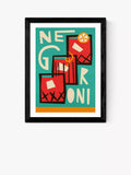 EAST END PRINTS Fox & Velvet 'Negroni' Gerahmter Druck