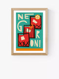 EAST END PRINTS Fox & Velvet 'Negroni' Gerahmter Druck
