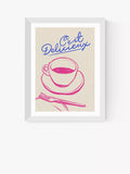 EAST END PRINTS SimplyExtraJordanary „C'est Delicieux“ gerahmter Druck