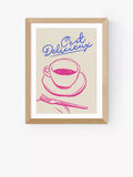 EAST END PRINTS SimplyExtraJordanary „C'est Delicieux“ gerahmter Druck