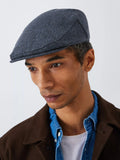John Lewis Wool Tweed Flat Cap, Navy - McGrocer