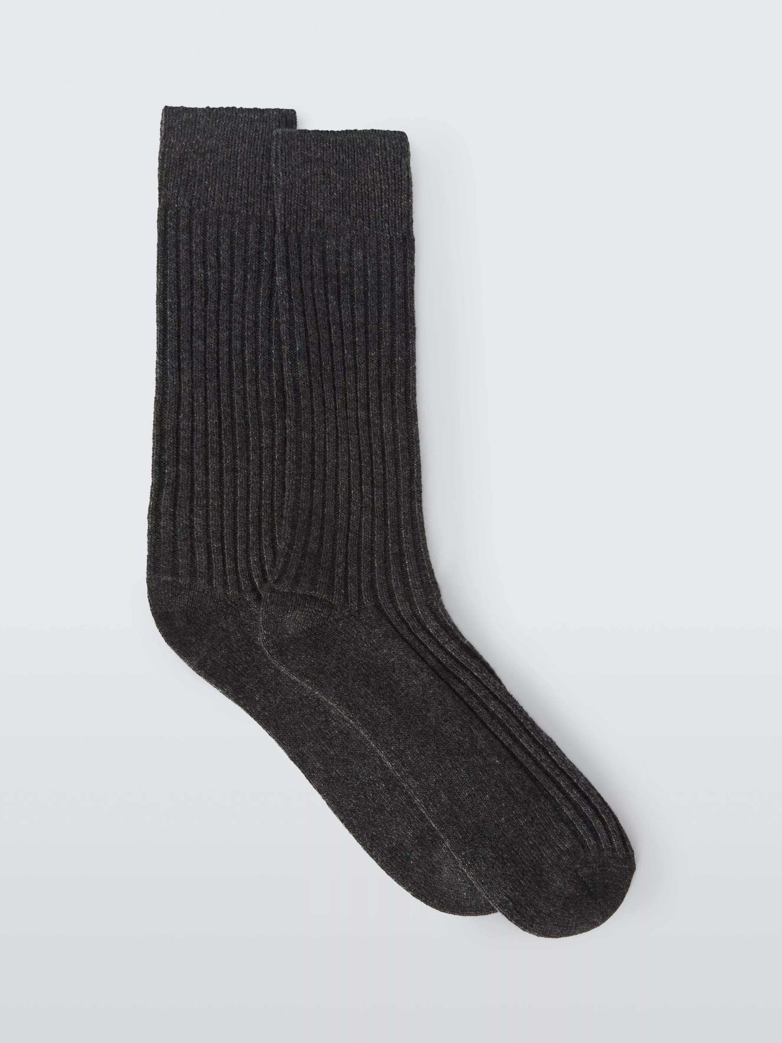 John Lewis Made in Italy Cashmere Blend Ribbed Socks - McGrocer
