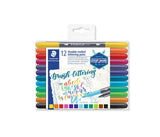 Staedtler Dual Ended Brush Lettering Pens 12pk Office Supplies ASDA