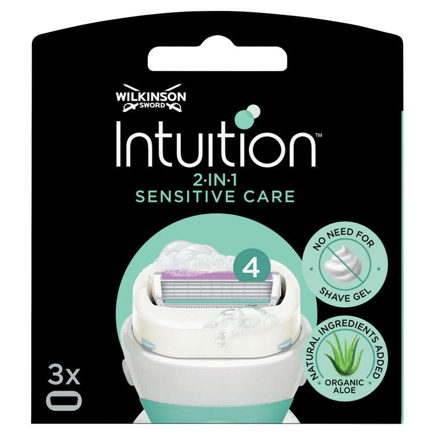 Wilkinson Sword Intuition Sensitive Care Women's Razor Blades x3 Women's Toiletries ASDA