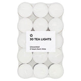Superdrug Un-fragranced tea light candles GOODS Superdrug