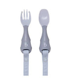 Bibado Handi Cutlery - Attachable Baby Cutlery - Mist Two Pack