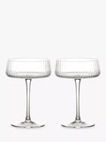 Anton Studio Designs Empire Glass Champagne Saucer, Set of 2, 250ml - McGrocer