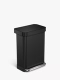 simplehuman Liner Pocket Treteimer, Schwarz, 55 l