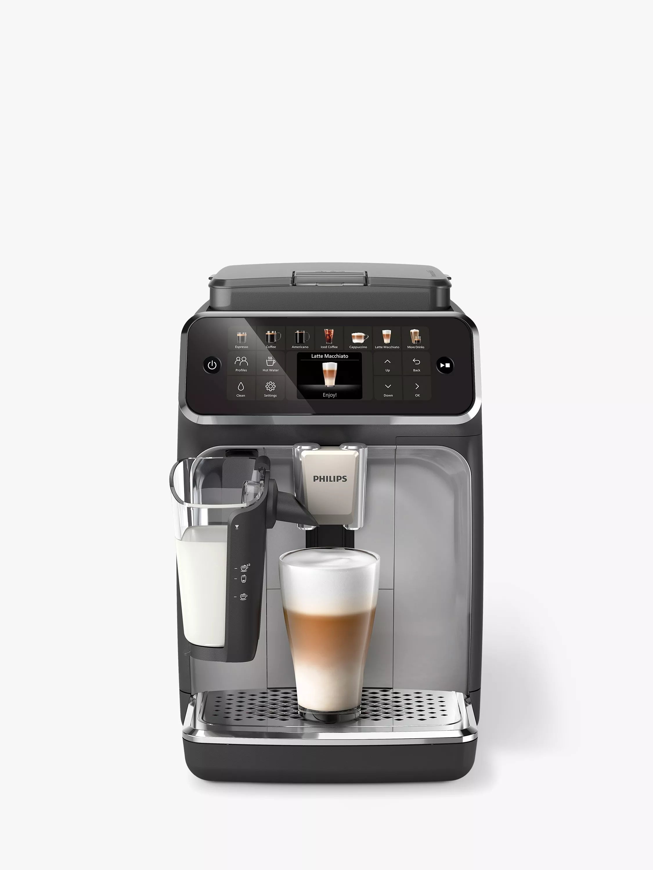Philips Series 4400 EP4446/70 Coffee Machine, Black - McGrocer