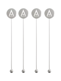 Uberstar Cocktailrührer aus Edelstahl, 4er-Set