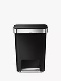 simplehuman Rechteckiger Treteimer, 45 l
