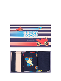 Happy Socks Geschenkset in Marineblau, 3er-Pack, Marineblau/Mehrfarbig