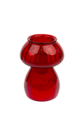 Talking Tables Mushroom Glass Candle Holder, Red - McGrocer