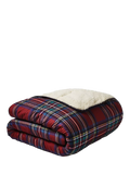 Night Lark Klassische Tartan-Kuscheldecke aus Sherpa-Fleece, mehrfarbig