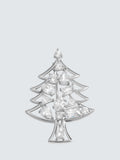 Jon Richard Rhodium Plated And Crystal Cubic Zirconia Christmas Tree Brooch Silver