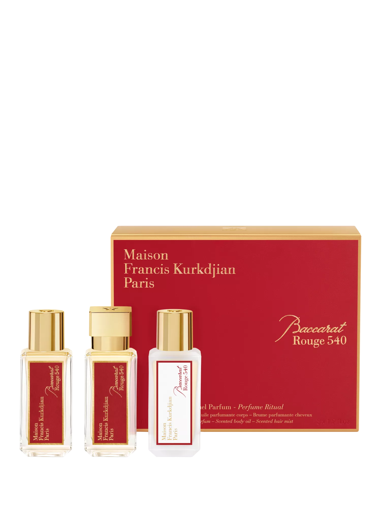 Maison Francis Kurkdjian Baccarat Rouge 540 Perfume Ritual Fragrance Gift Set, 3 x 35ml - McGrocer