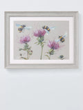 John Lewis Nicola Jane Rowles „Bienen“, gerahmter Druck mit Passepartout, 35 x 45 cm, Grau