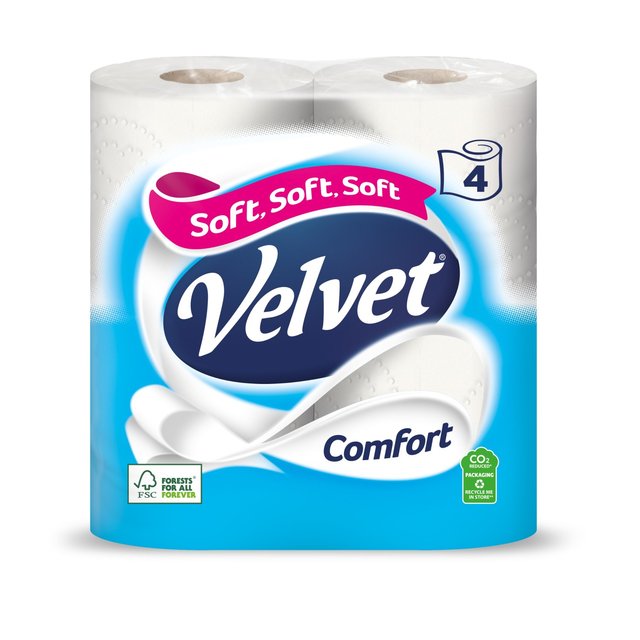 Velvet Comfort Toilet Rolls 4 per pack GOODS M&S