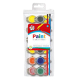 18 Poster Paints & 2 Brushes 18 per pack - McGrocer