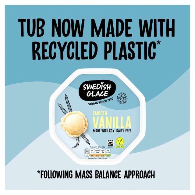 Swedish Glace Dairy Free Smooth Vanilla Vegan Ice Cream Tub 750ml GOODS M&S