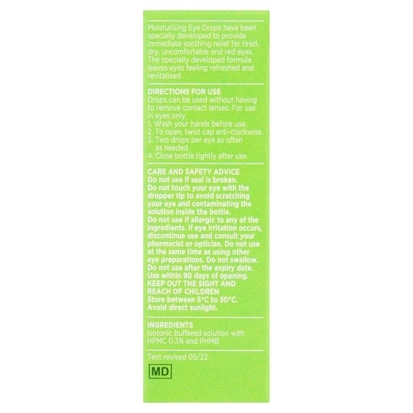 Superdrug Moisturising Eye Drops 10ml GOODS Superdrug