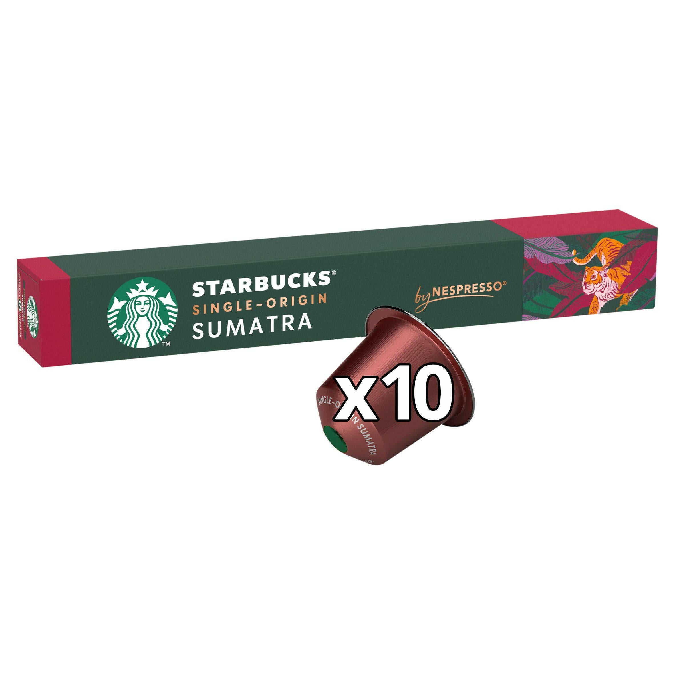 Starbucks Single-Origin Sumatra Espresso Coffee Pods x10 55g All coffee machine pods Sainsburys