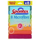 Spontex Microfibre Cloths Value Pack 8 per pack GOODS M&S