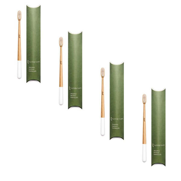 Truthbrush Bamboo Toothbrush Cloud White Soft x 1 Yr Supply GOODS Superdrug