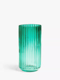 John Lewis Cylinder Ridge Vase, H 31 cm, Grün