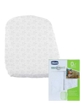 Chicco Baby Hug Spannbettlaken für Babybetten, 2er-Pack, Grau