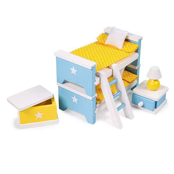 Tidlo Dolls House Children's Bedroom Furniture Set GOODS Superdrug