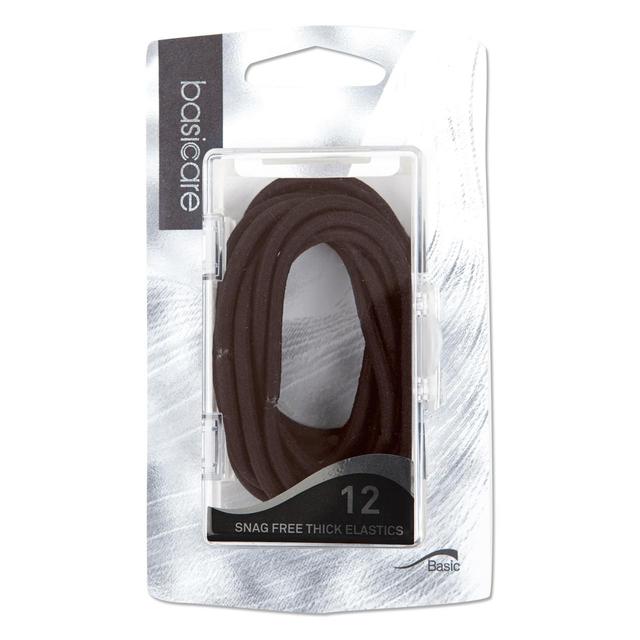 Thick Snag Free Hair Bands Brown 12 per pack GOODS M&S