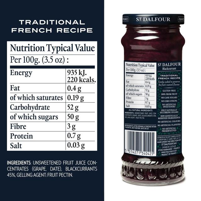 St Dalfour Blackcurrant Jam 284g GOODS M&S
