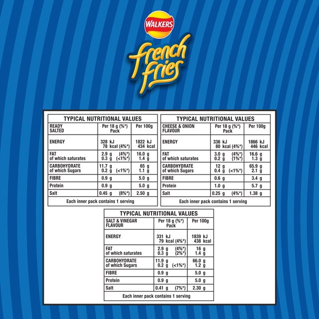 Walkers French Fries Variety Multipack Snacks 20 per pack GOODS M&S