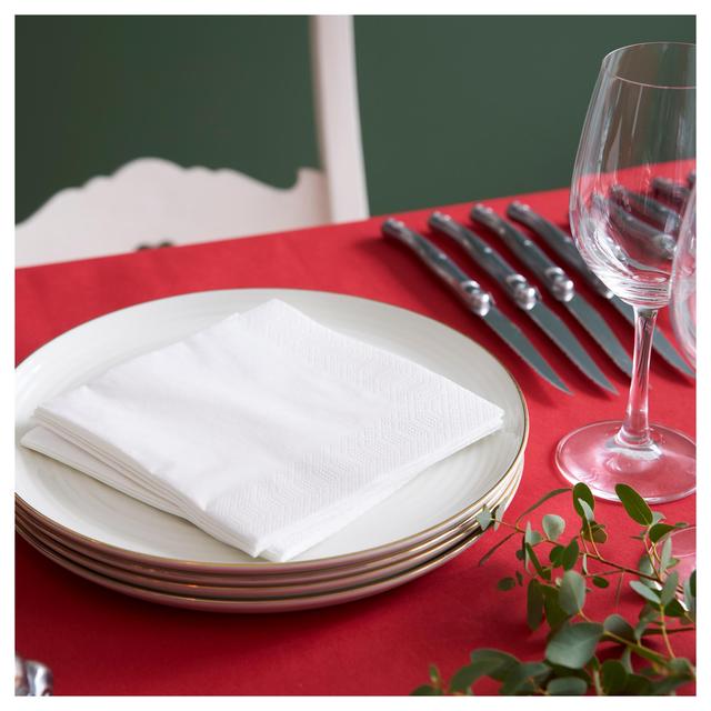 White Compostable Paper Napkins 125 per pack GOODS M&S