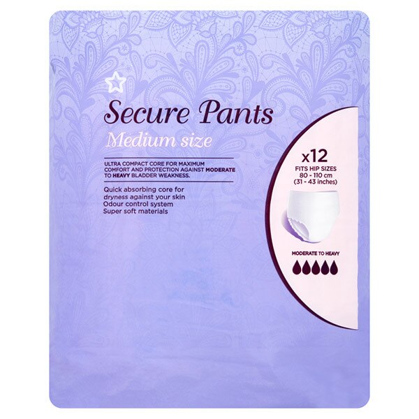 Superdrug Incontinence Pants Medium x12 GOODS Superdrug
