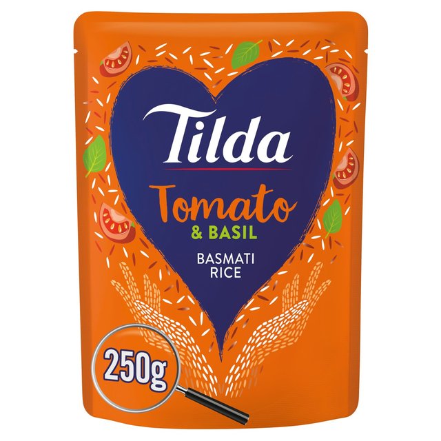 Tilda Microwave Tomato & Basil Basmati Rice 250g GOODS M&S