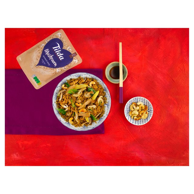 Tilda Microwave Mushroom Basmati Rice 250g GOODS M&S