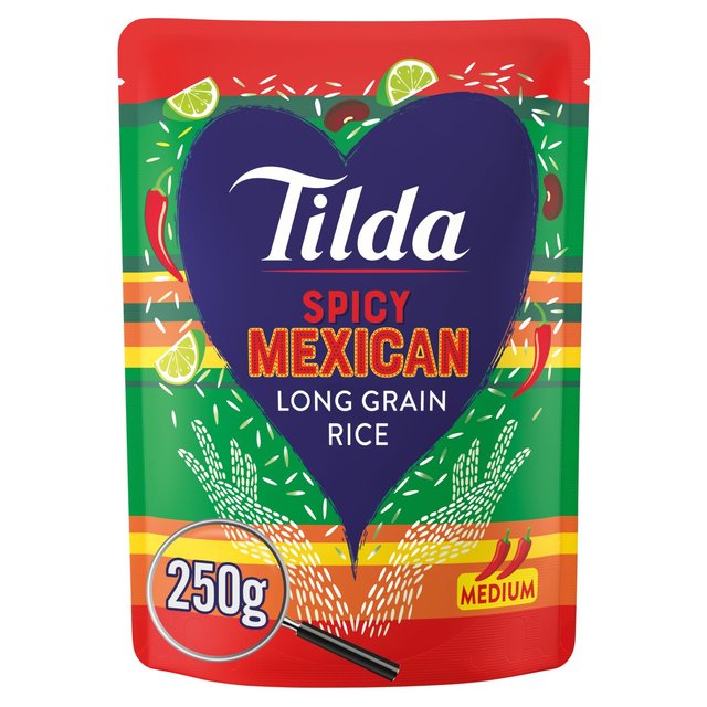 Tilda Microwave Spicy Mexican Long Grain Rice 250g GOODS M&S