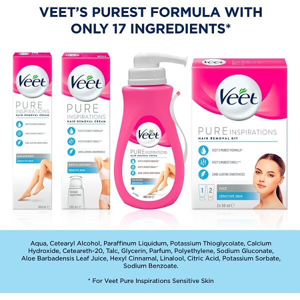 Veet Pure Hair Removal Cream Legs & Body Sensitive 200ml GOODS Superdrug
