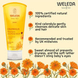 Weleda Baby Natural Calendula Vegan Shampoo & Body Wash 200ml GOODS M&S