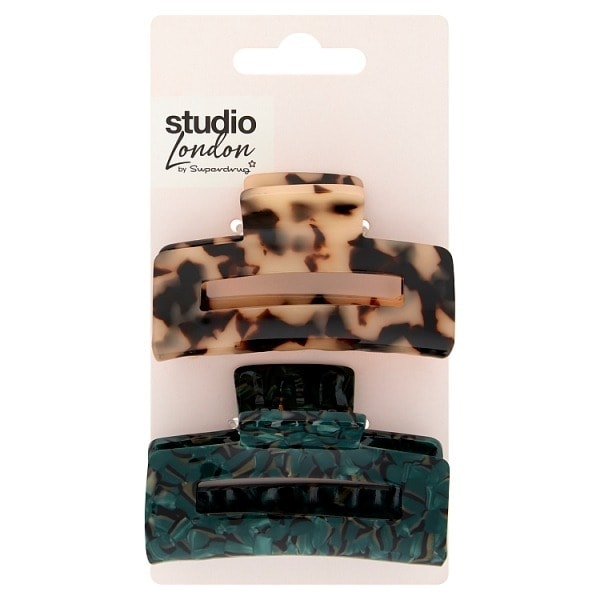 Studio London Emerald Claw Clips 2pk GOODS Superdrug