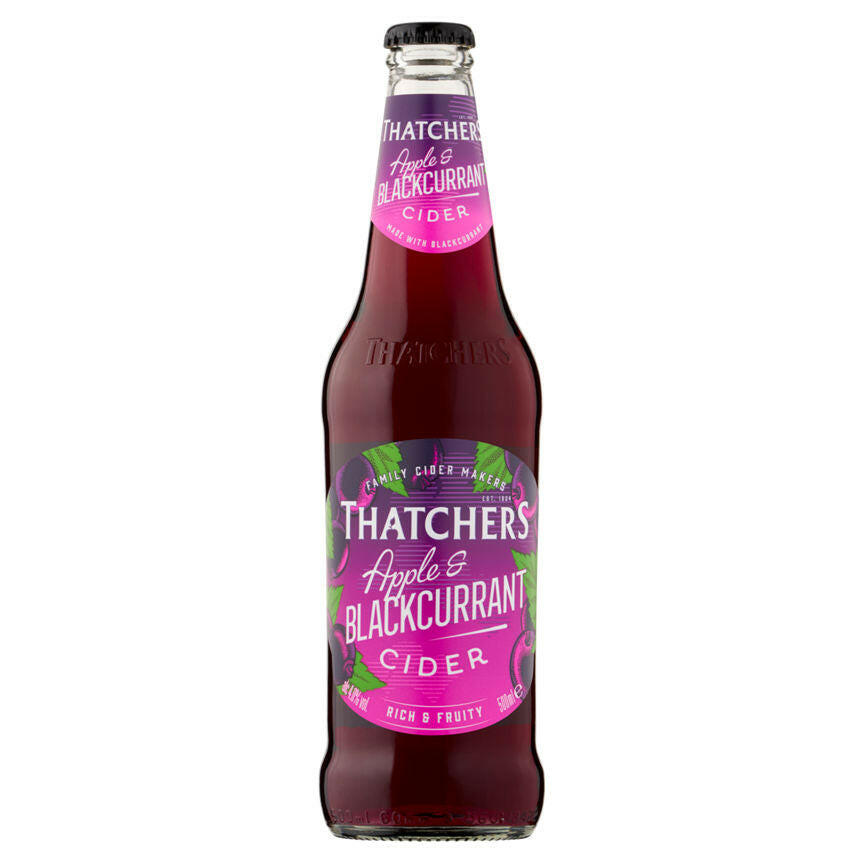 Thatchers Apple and Blackcurrant Cider 500ml GOODS ASDA