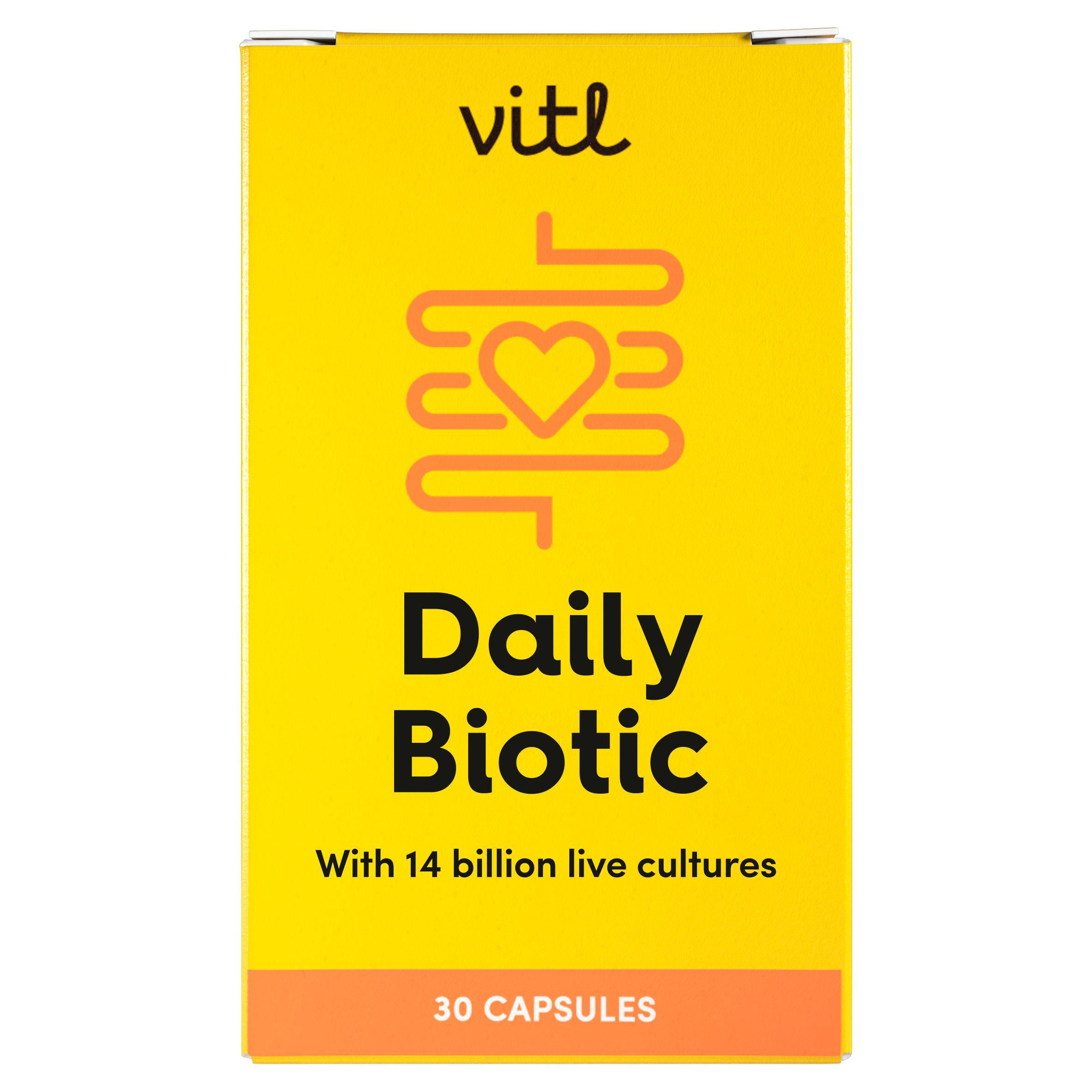 Vitl Daily Biotic Capsules x30 GOODS Sainsburys