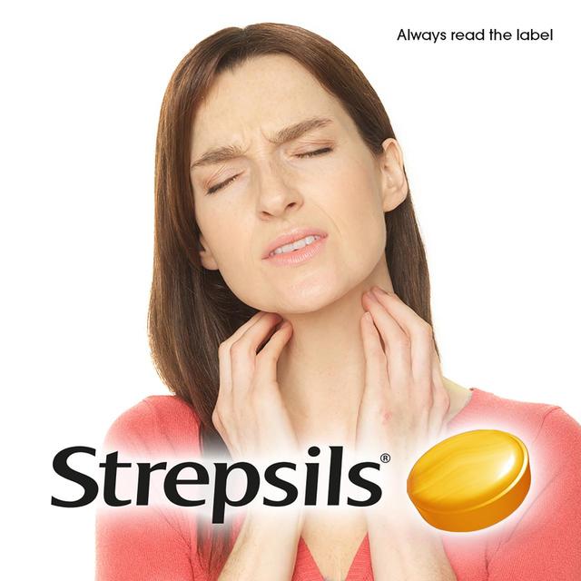 Strepsils Honey & Lemon Lozenges for Sore Throat 36 per pack GOODS M&S