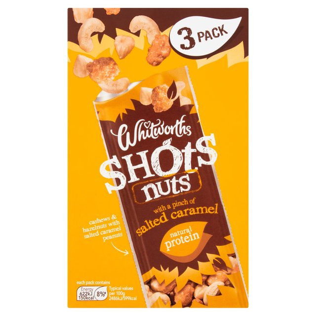 Whitworths Shots Pack Salted Caramel 3 per pack GOODS M&S