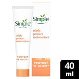 Simple Protect 'N' Glow Triple Protect Moisturiser SPF 30 40ml - McGrocer