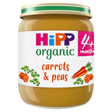HiPP Organic Carrots Peas Baby Food Jar 4months